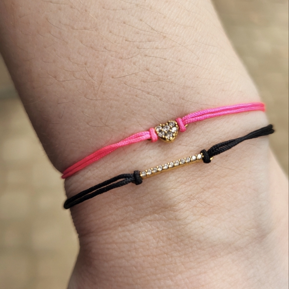 Set of 2 boho cord bracelets